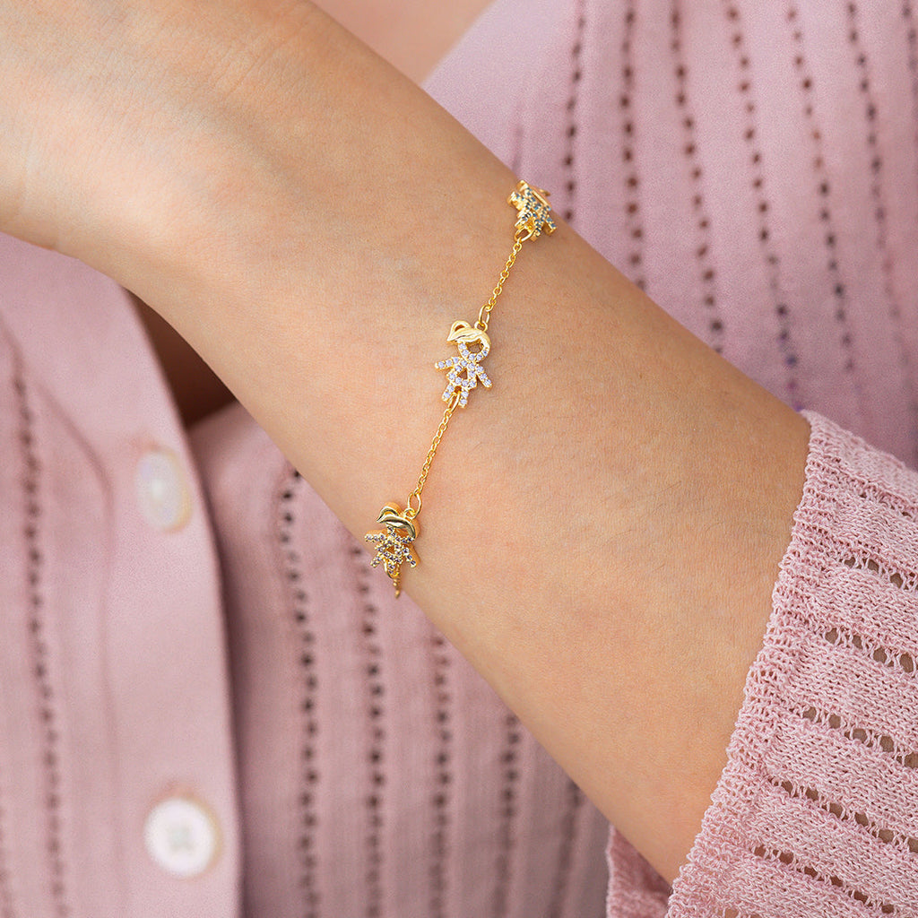 Personalized Mom Bracelet With Birthstone Kids