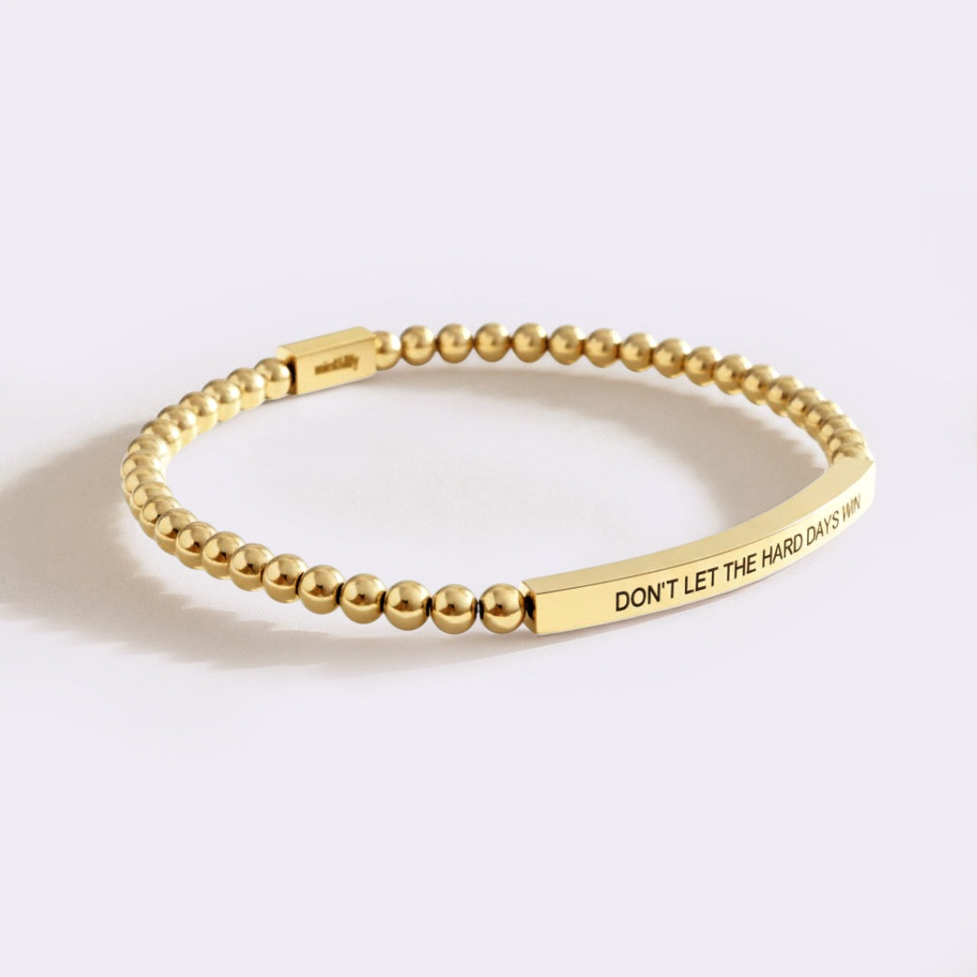 Don't Let The Hard Days Win Beaded Inspire Bracelet