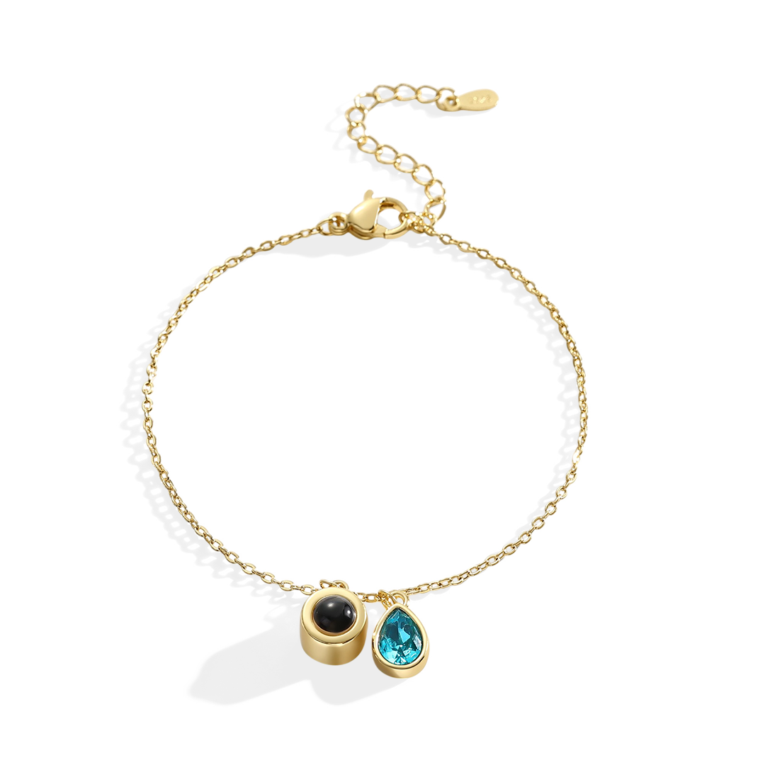 Birthstone Photo Bracelet