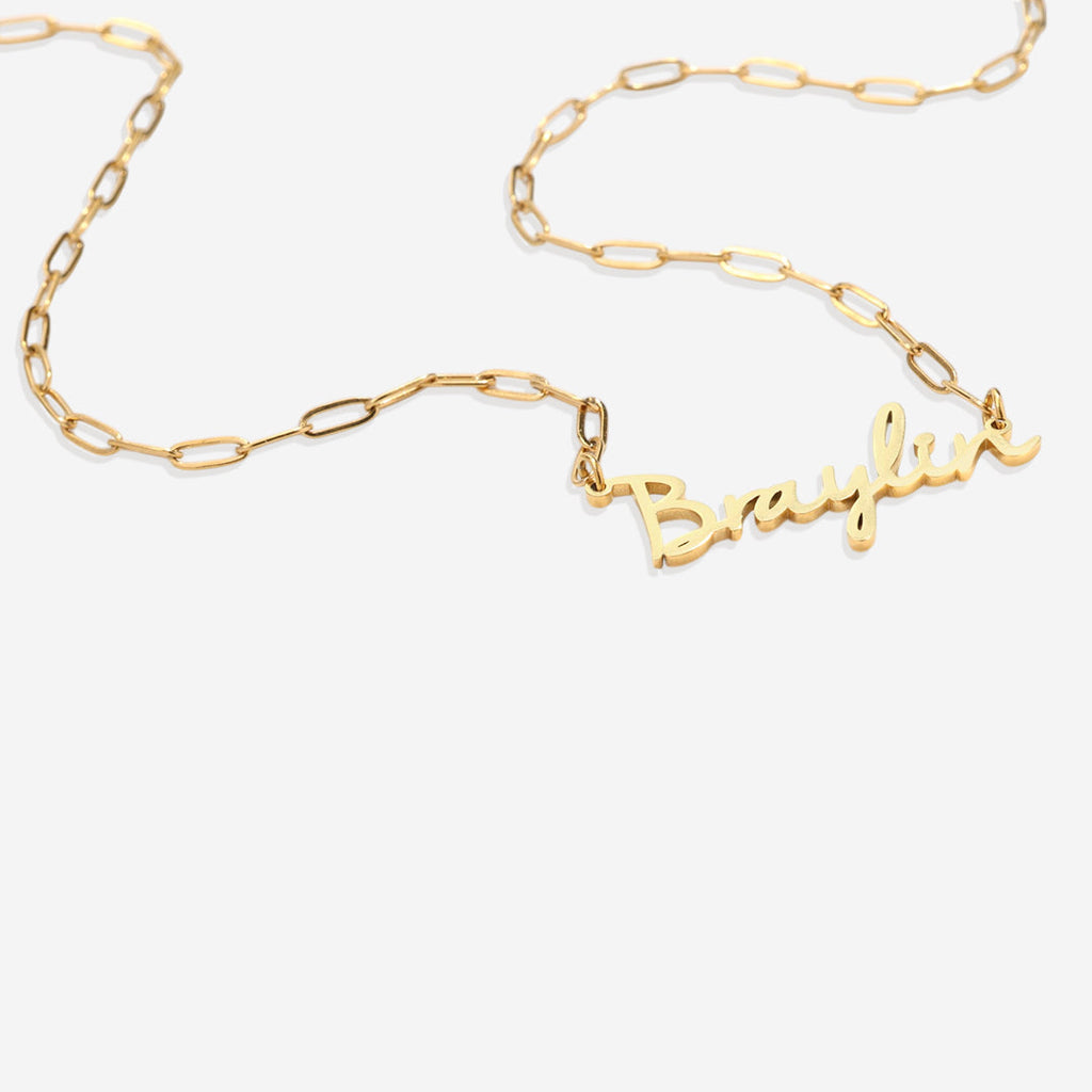 Fairy Name Necklace with Box Chain