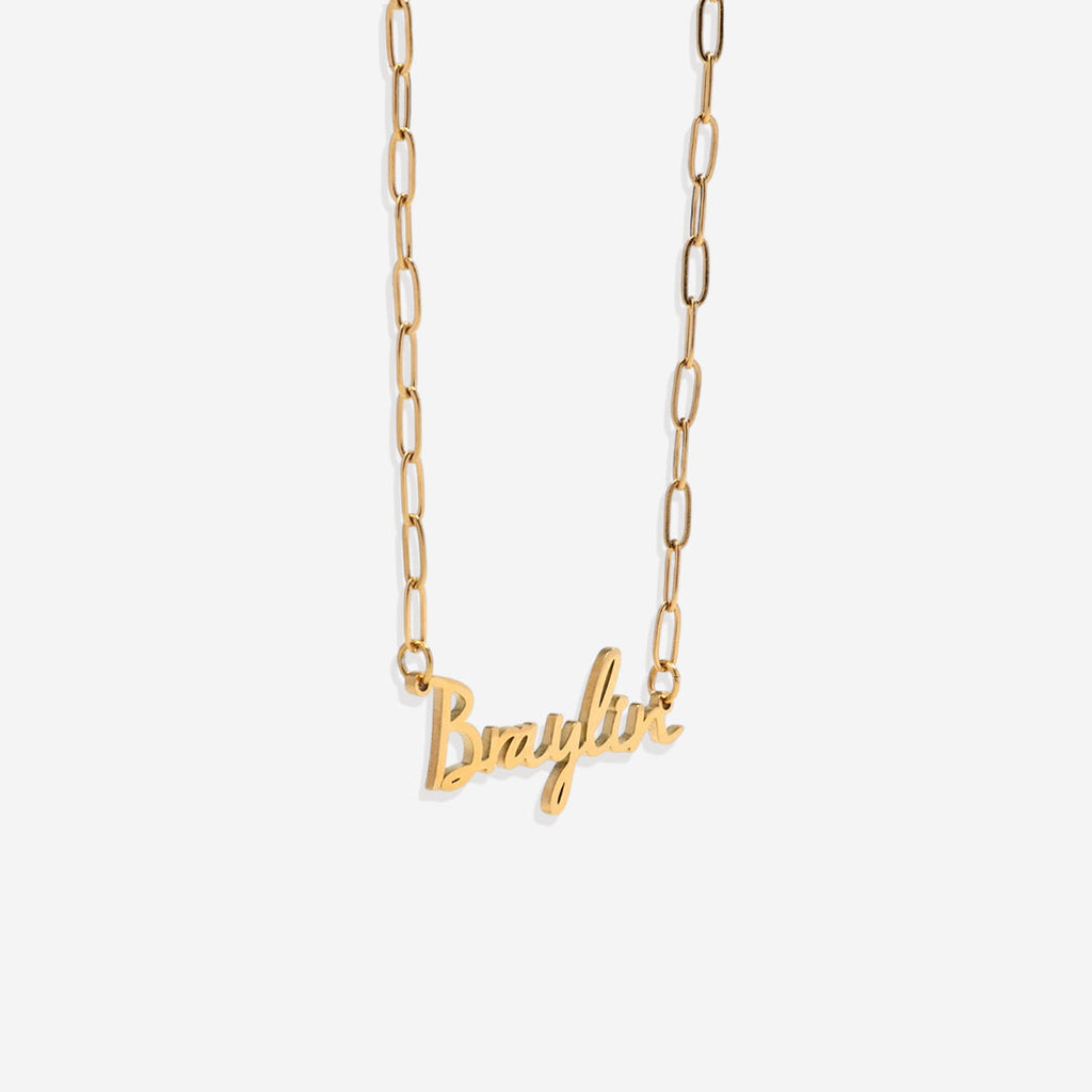 Fairy Name Necklace with Box Chain