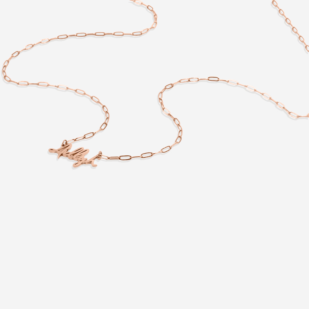 Fairy Name Necklace with Box Chain