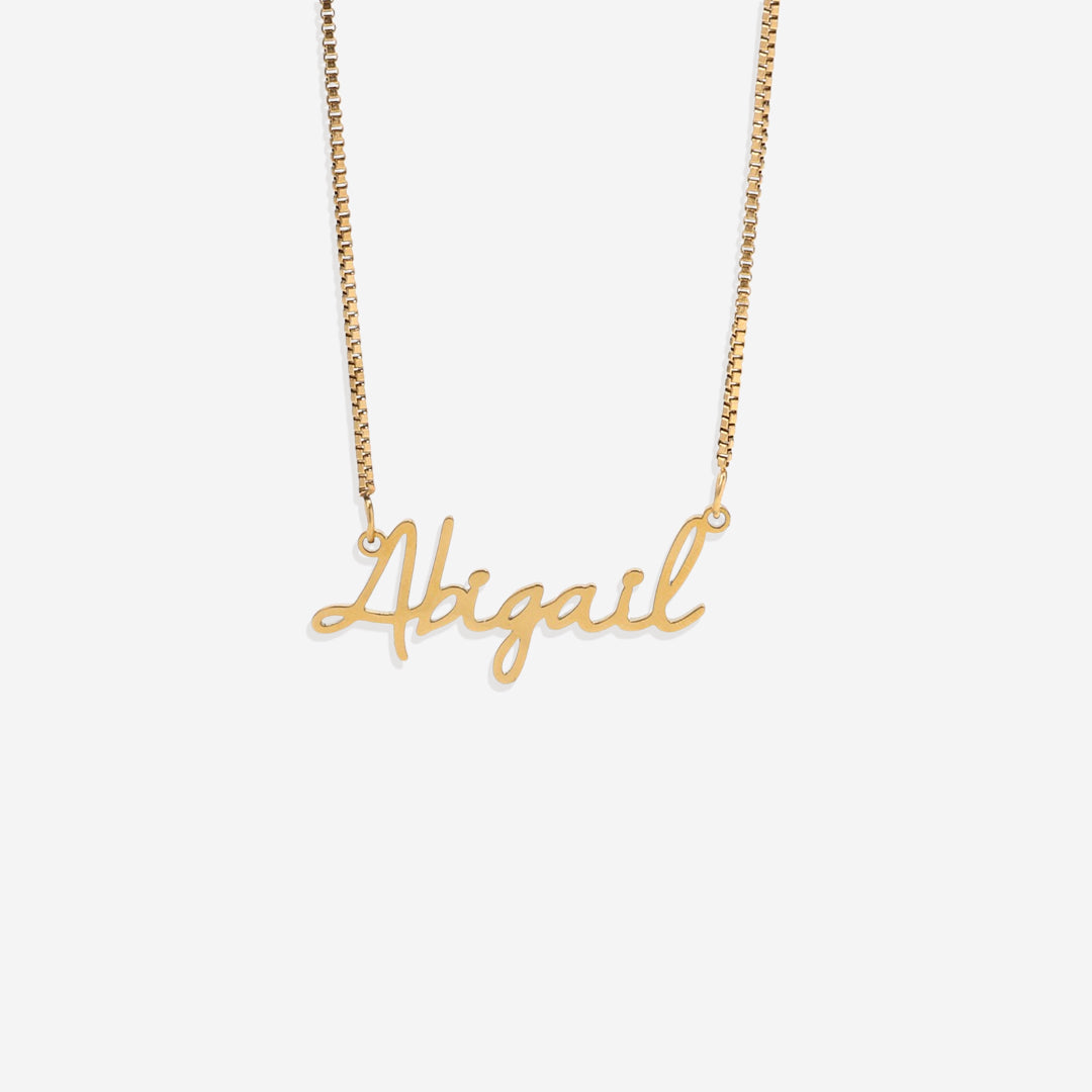 Fairy Name Necklace with Box Chain