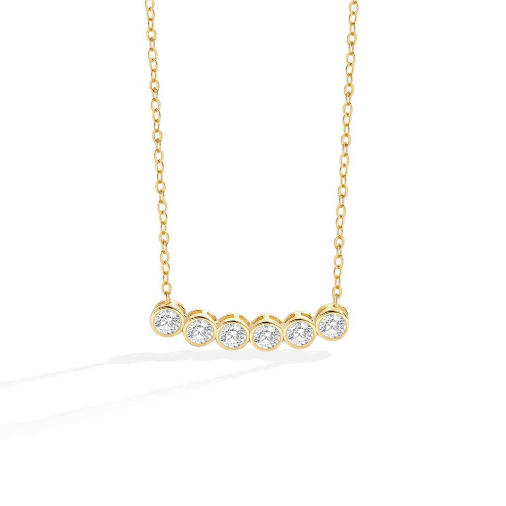 Classic Bezel-Set Diamond Necklace