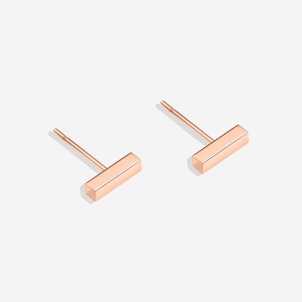 Dainty Bar Stud Earrings