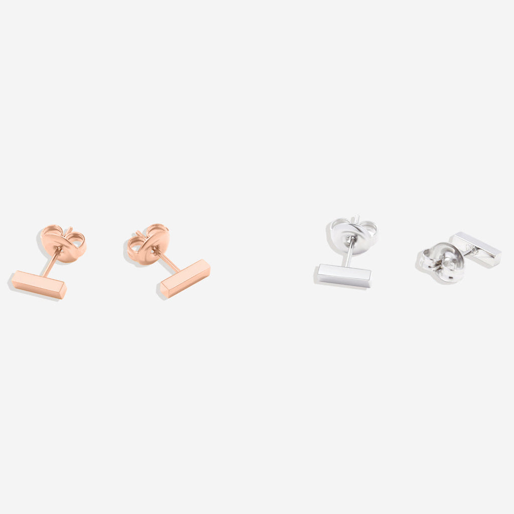 Dainty Bar Stud Earrings