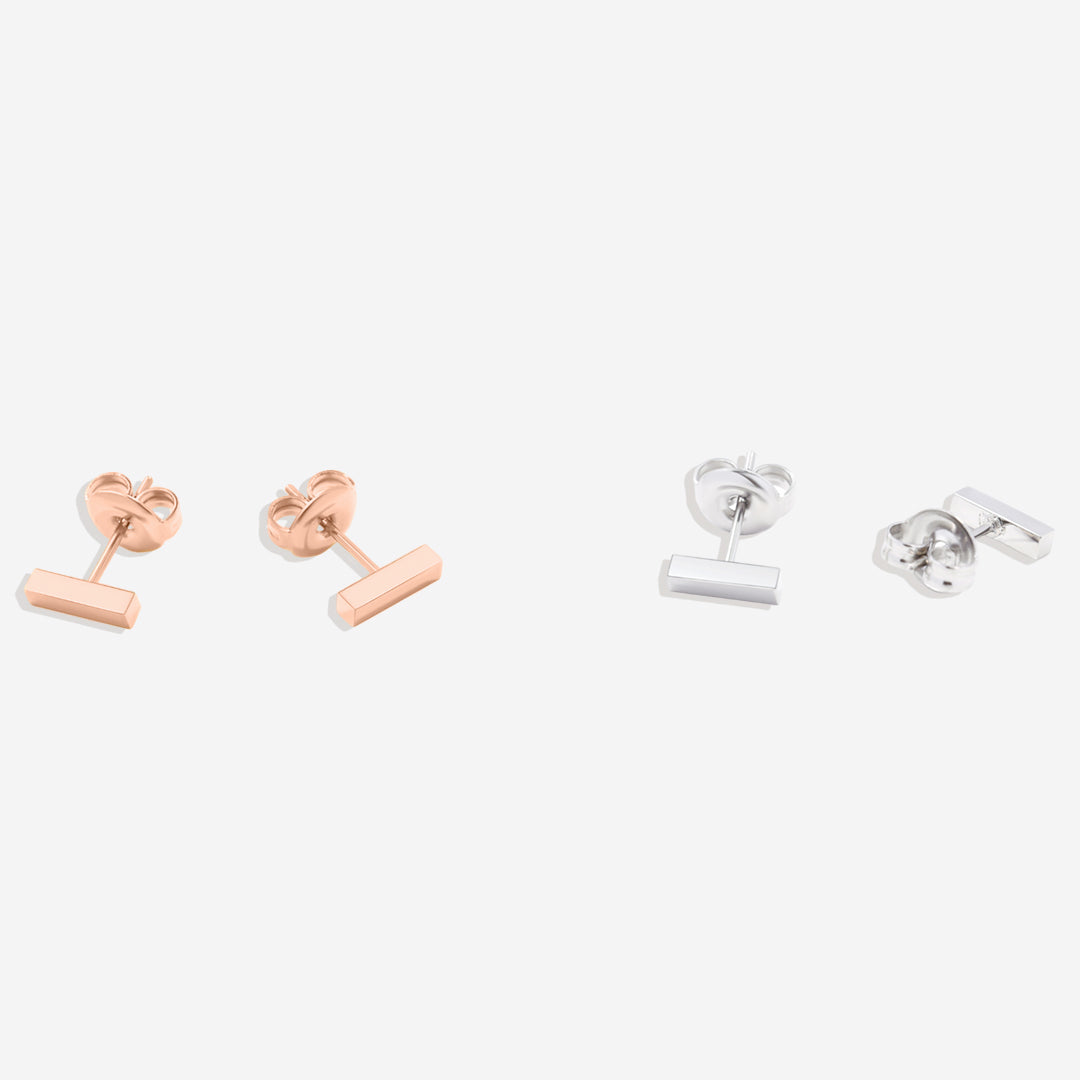 Dainty Bar Stud Earrings