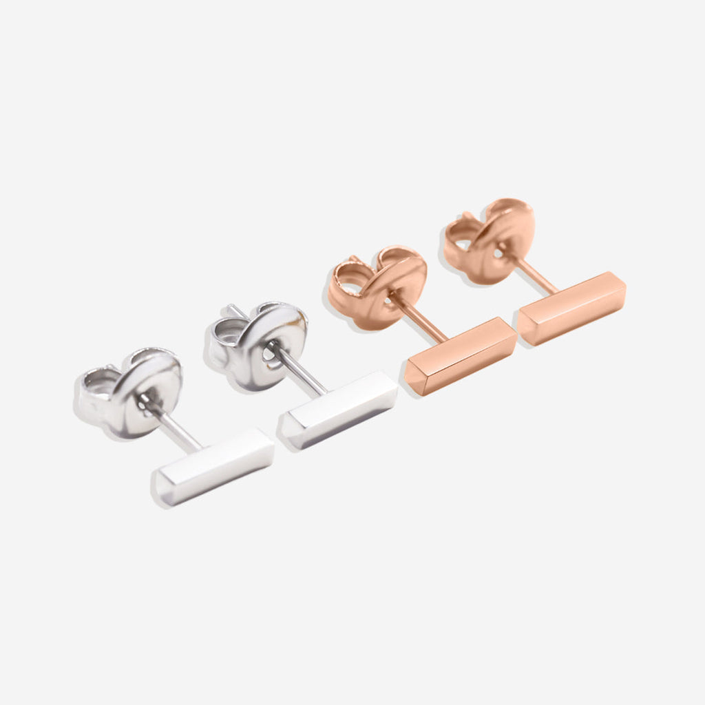 Dainty Bar Stud Earrings