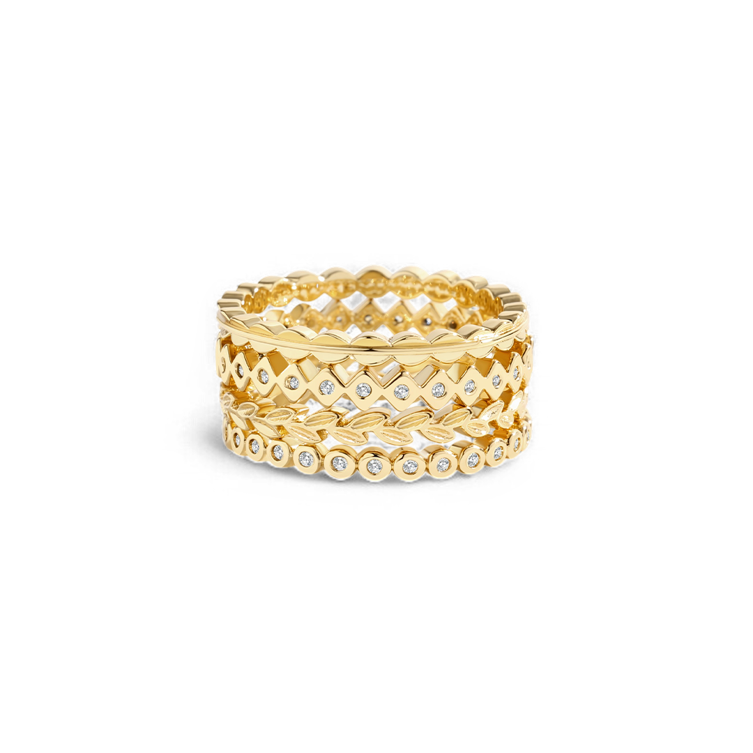 Dainty Gold Mini Ring Set