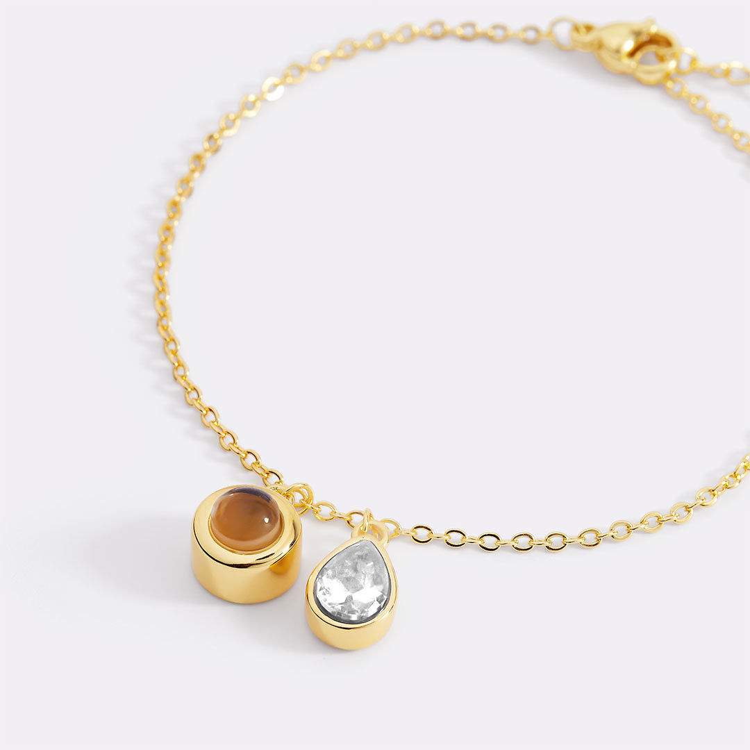 Birthstone Photo Bracelet