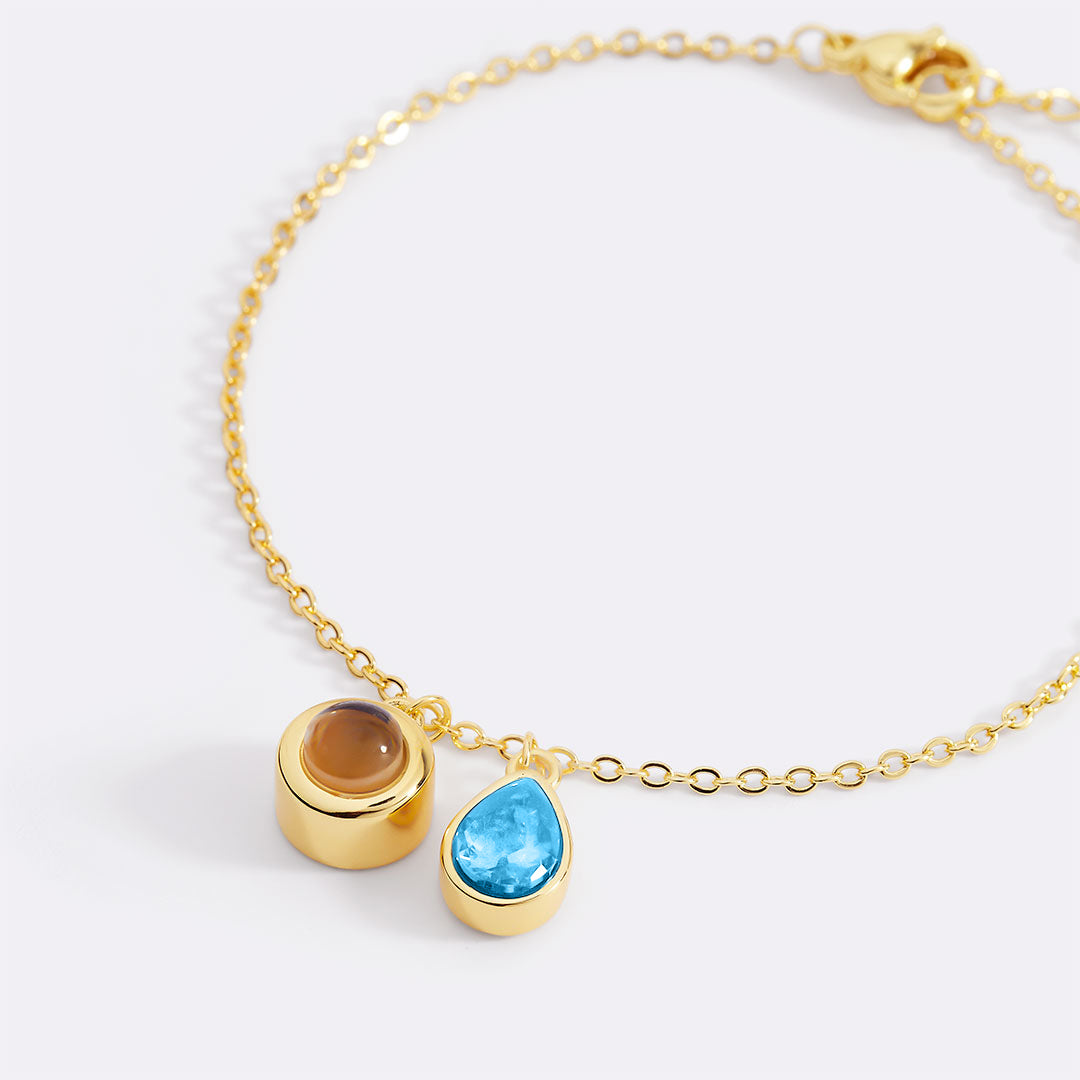 Birthstone Photo Bracelet