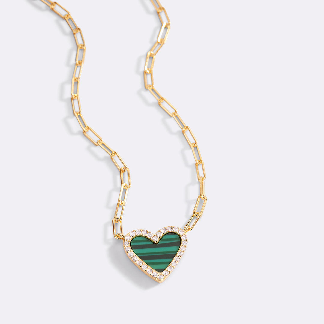 Dainty Heart Paperclip Necklace