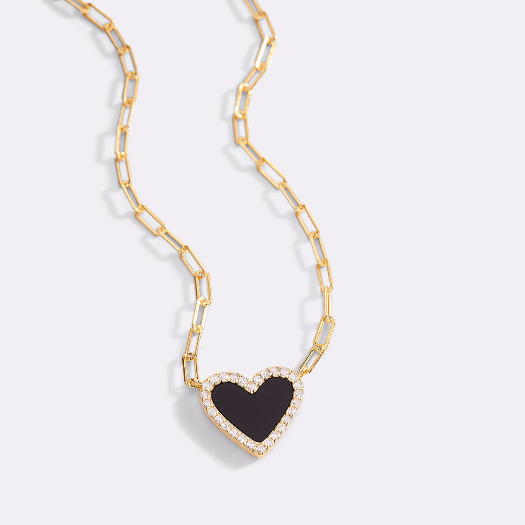Dainty Heart Paperclip Necklace