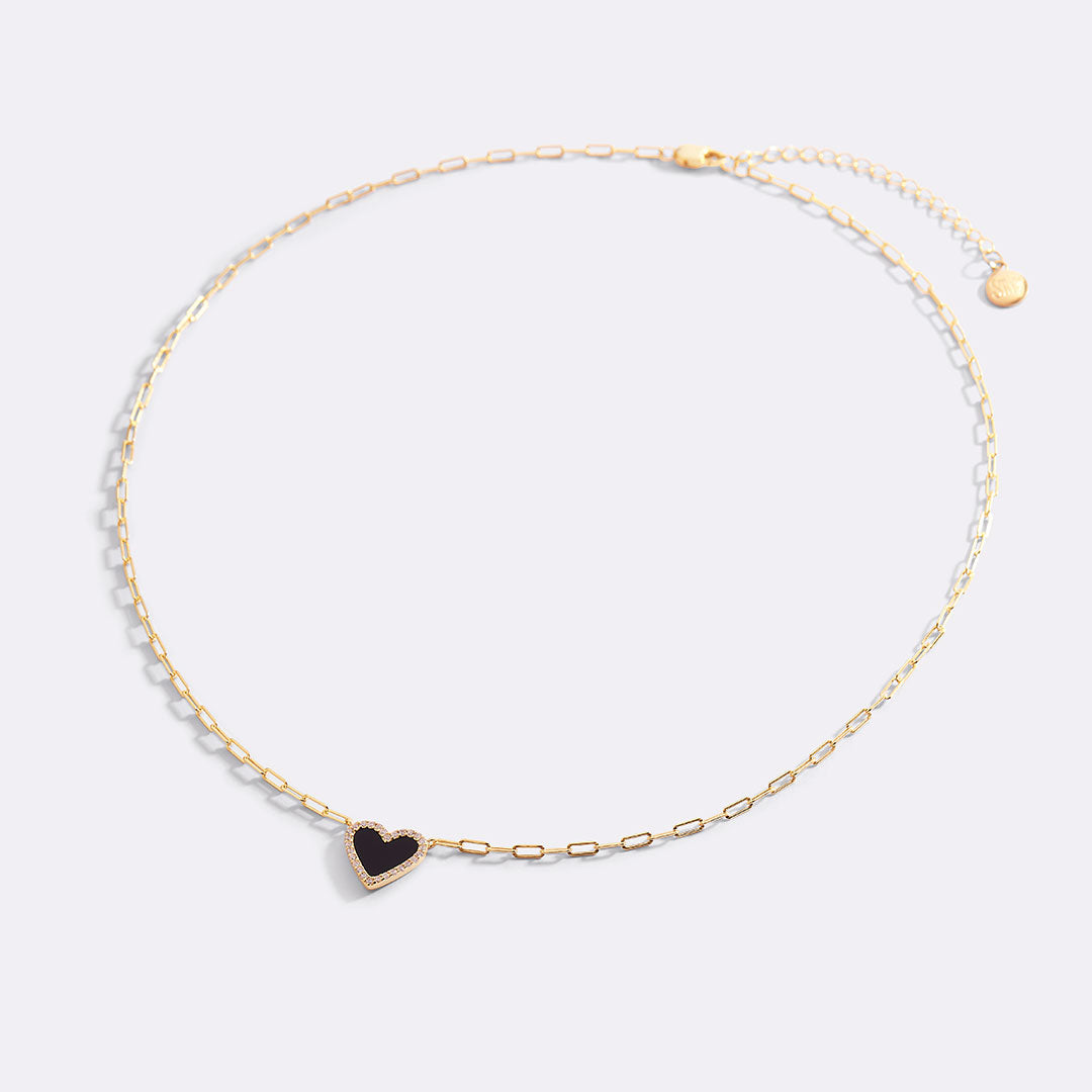Dainty Heart Paperclip Necklace
