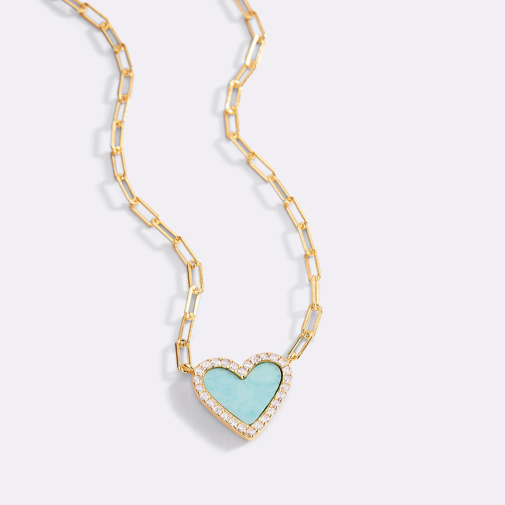 Dainty Heart Paperclip Necklace
