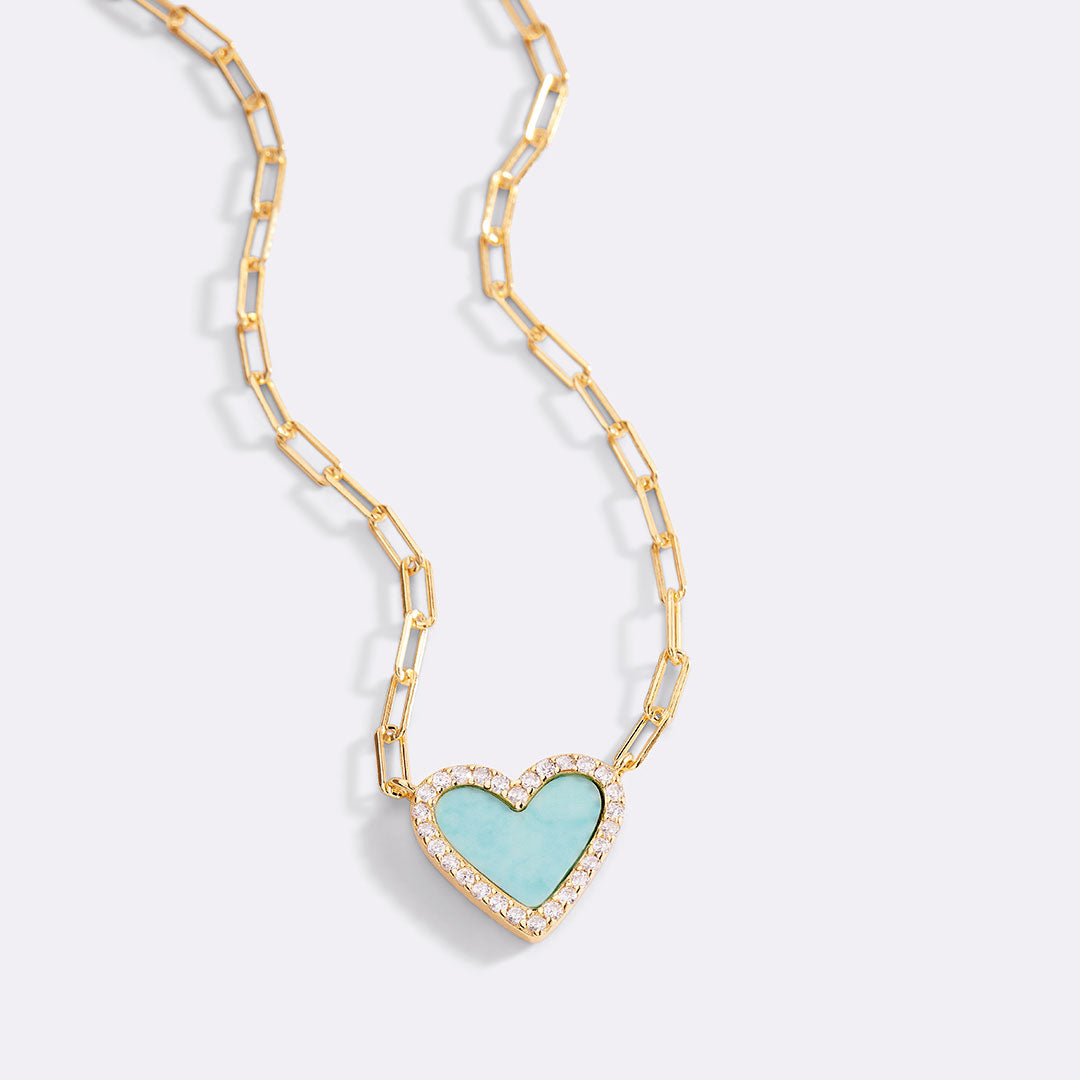 Dainty Heart Paperclip Necklace
