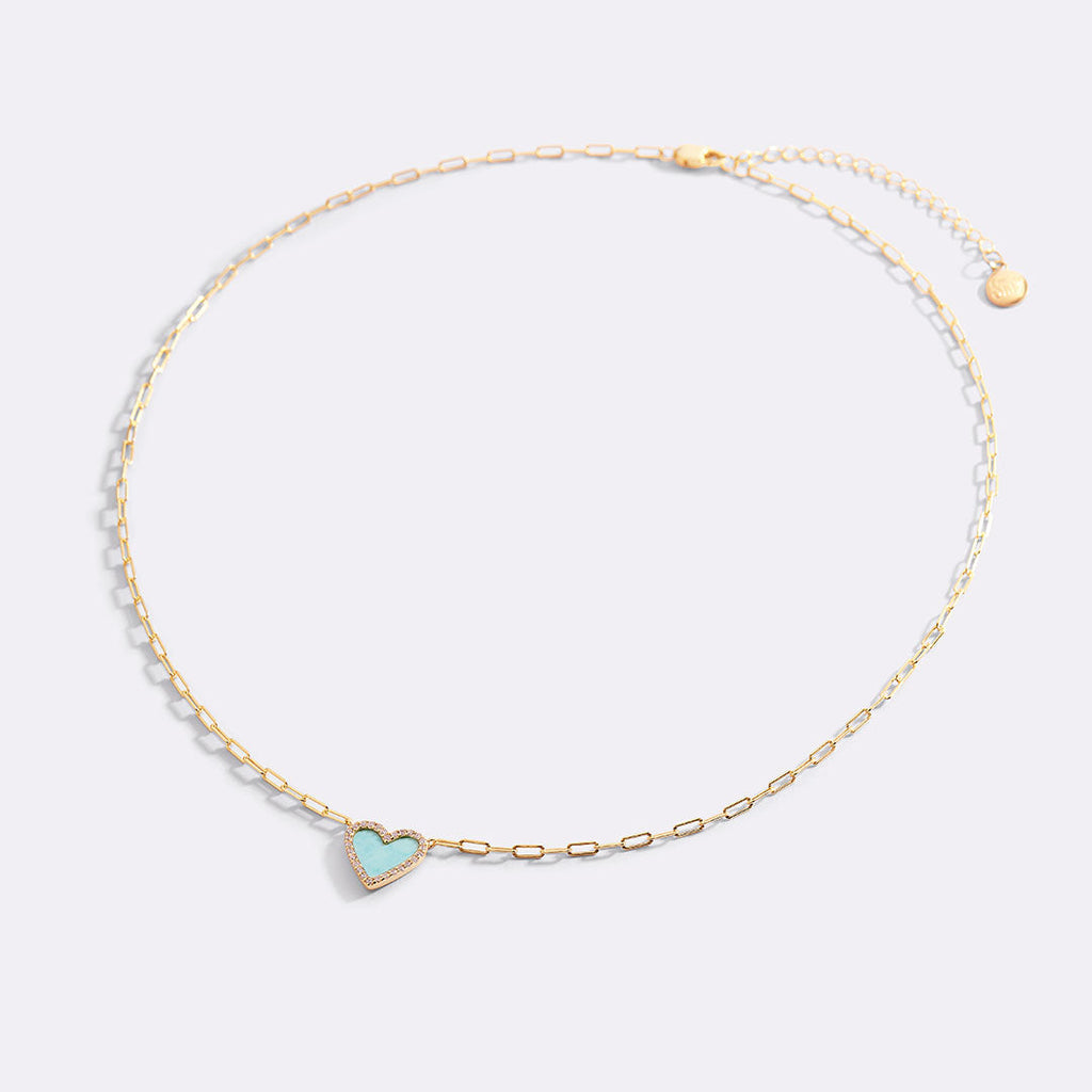 Dainty Heart Paperclip Necklace