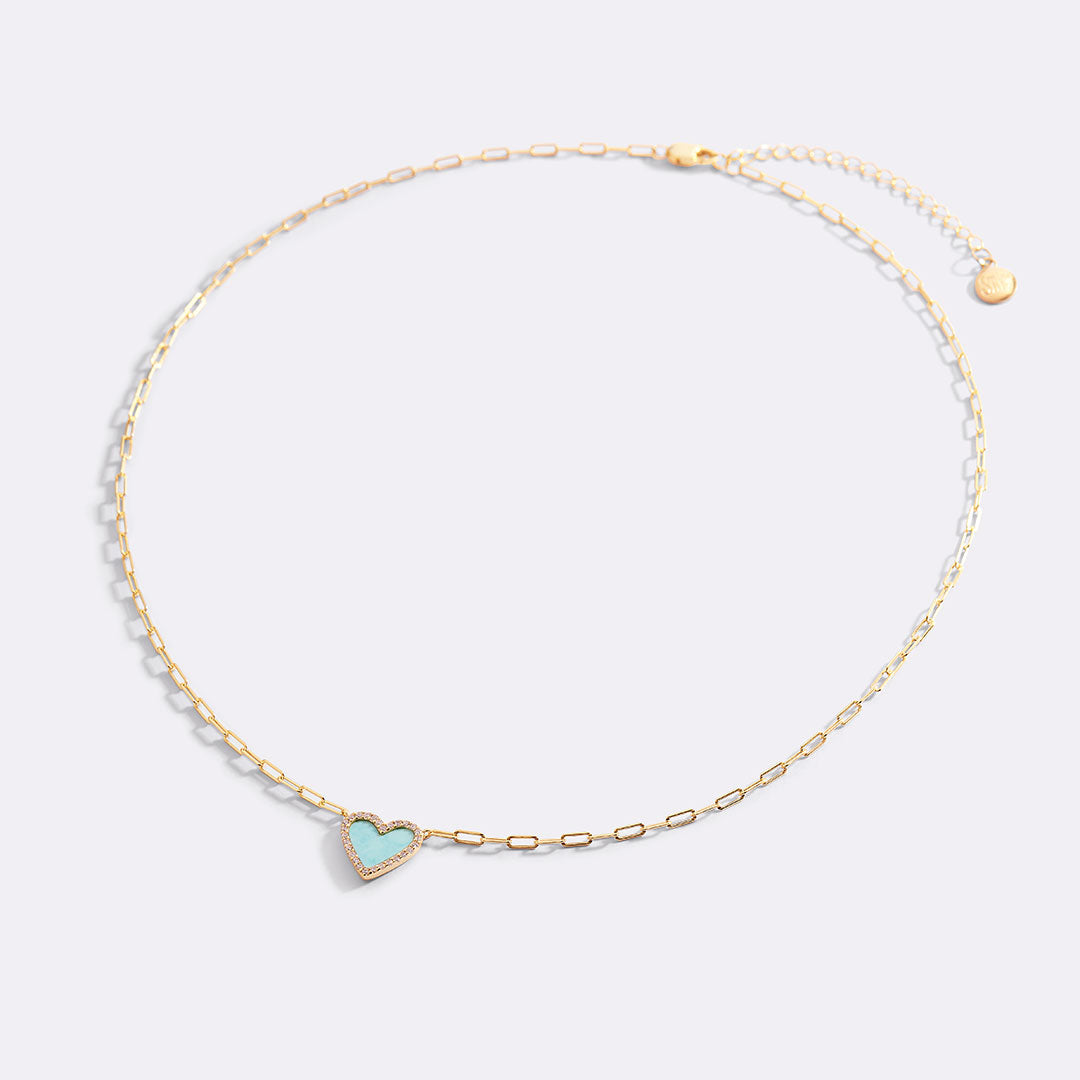 Dainty Heart Paperclip Necklace