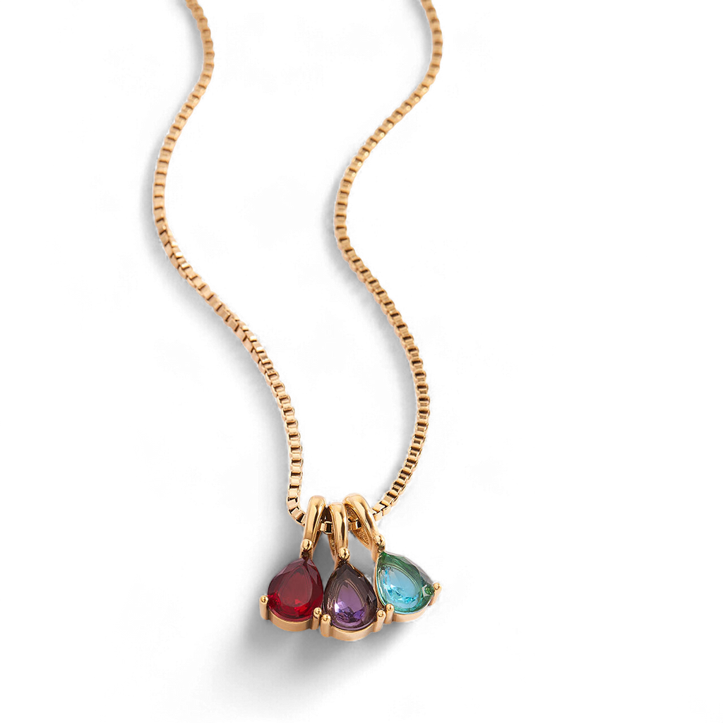Personalized Multi-Birthstone Necklace