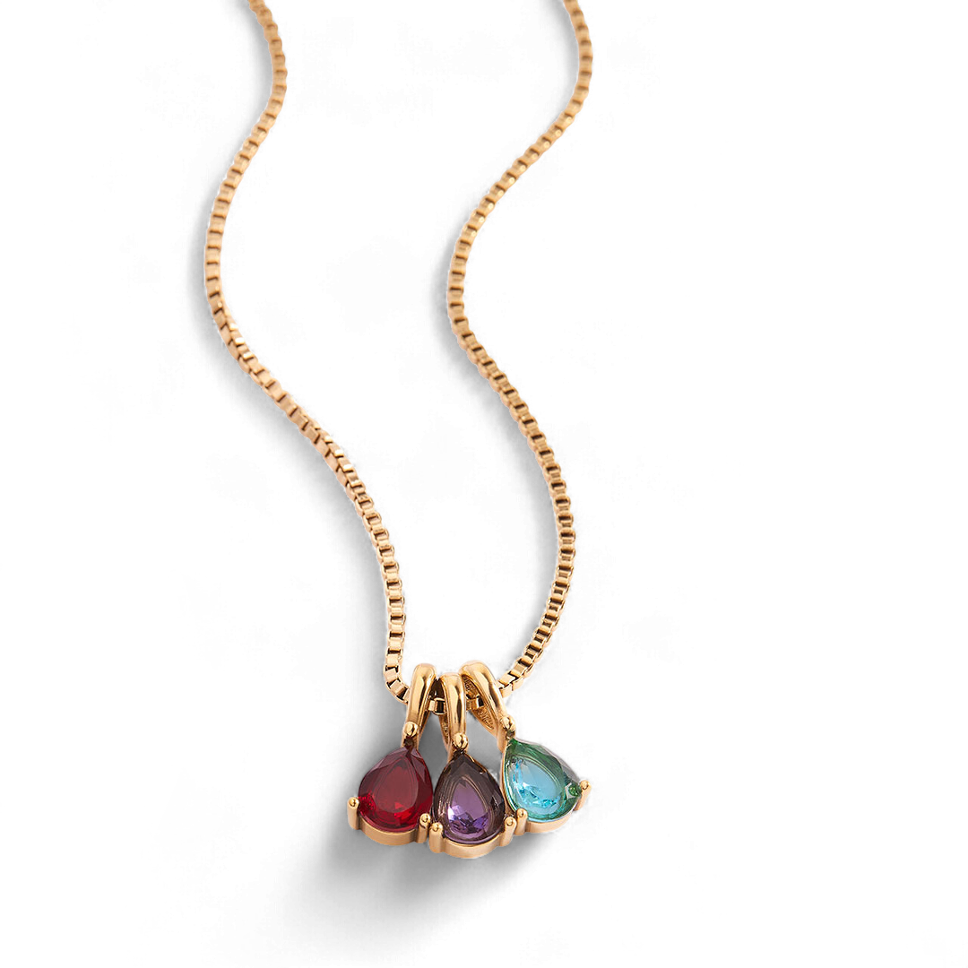 Personalized Multi-Birthstone Necklace