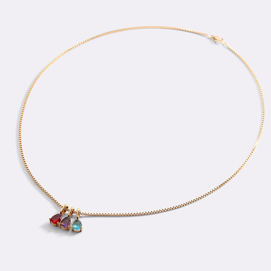 Personalized Multi-Birthstone Necklace