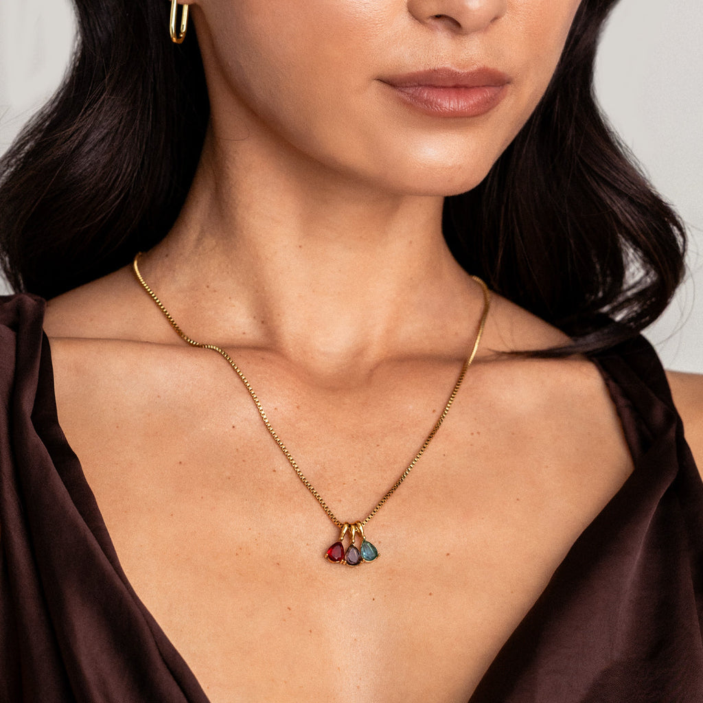 Personalized Multi-Birthstone Necklace