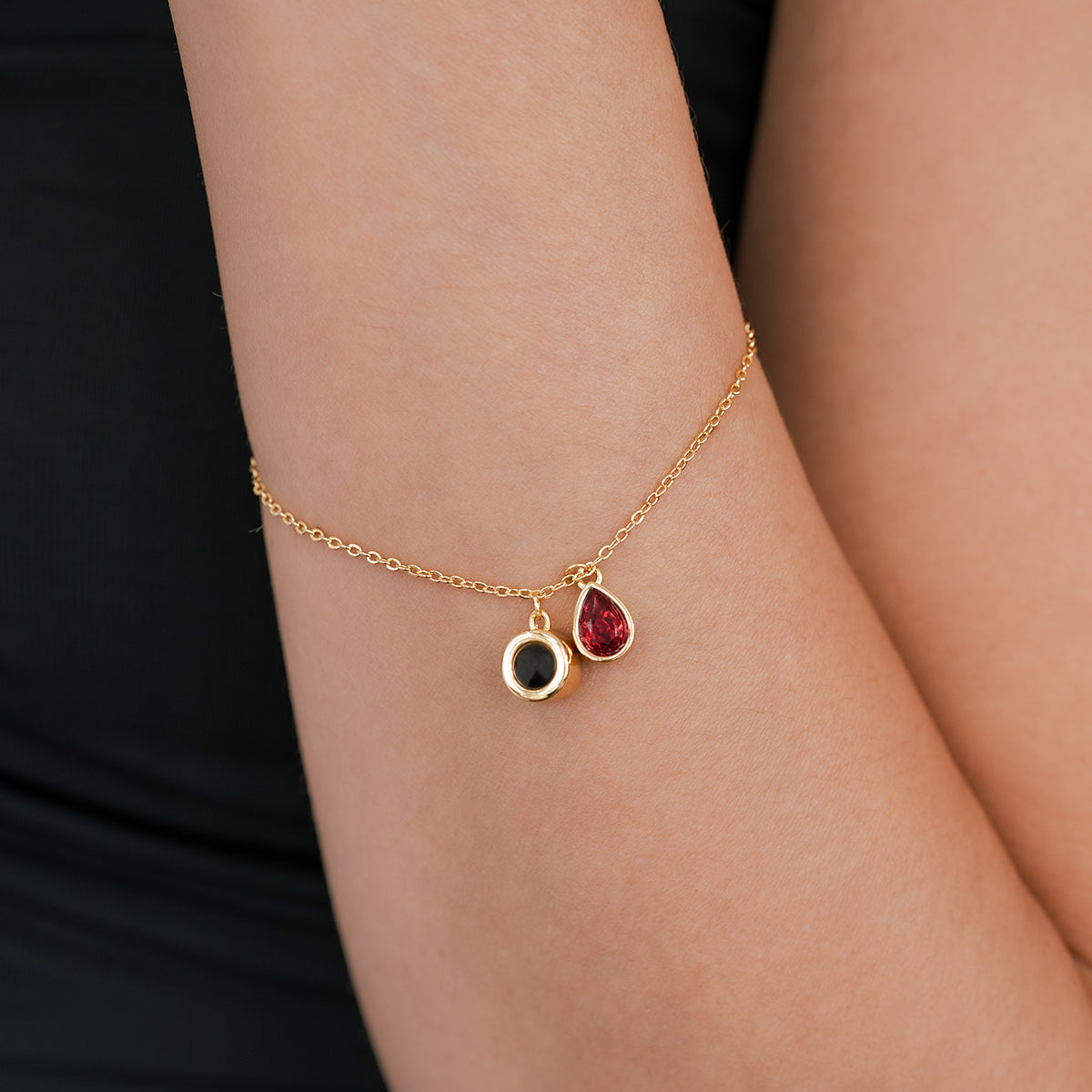 Birthstone Photo Bracelet