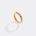 Asscher Cut Birthstone Eternity Ring