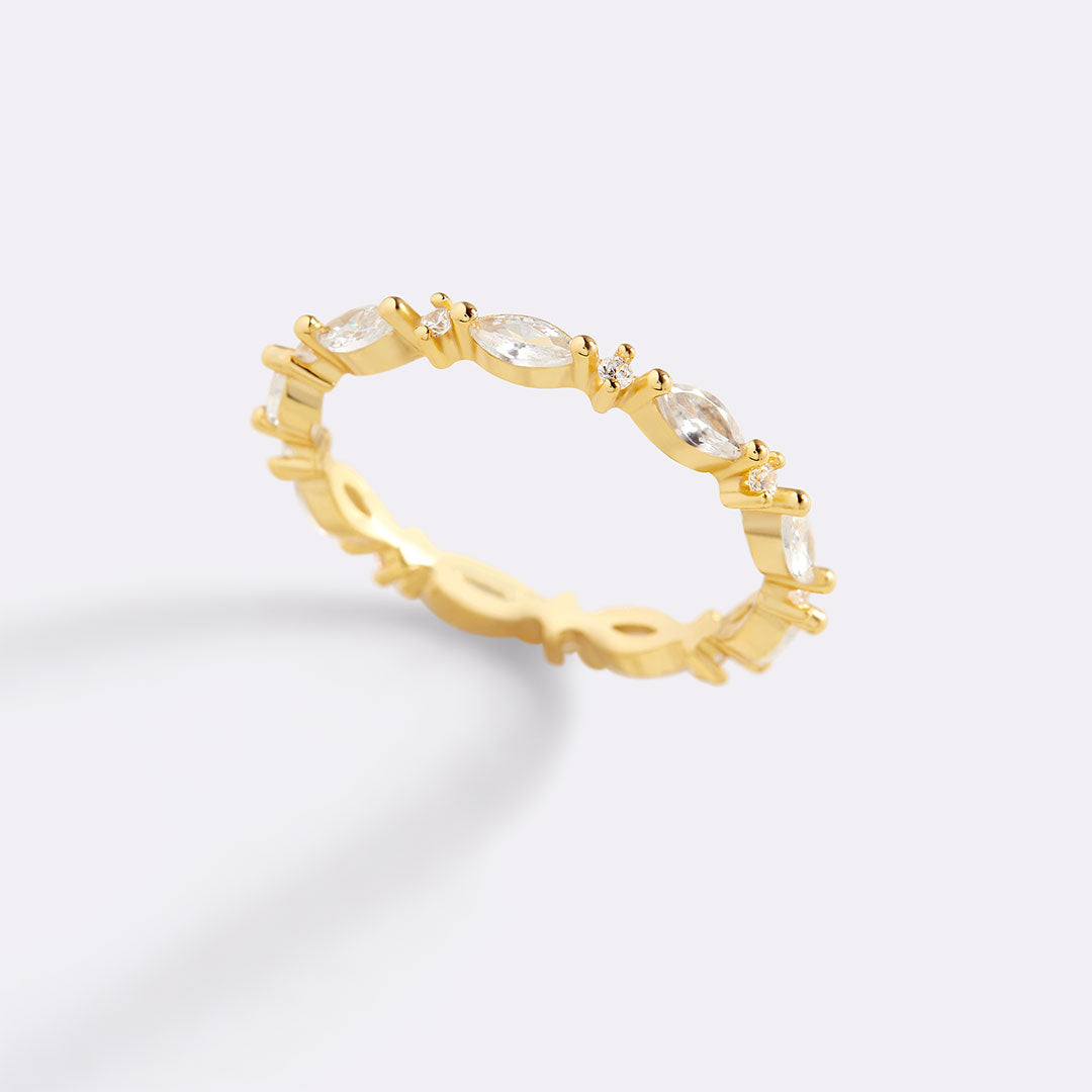 Marquis Gemstone Stacking Ring