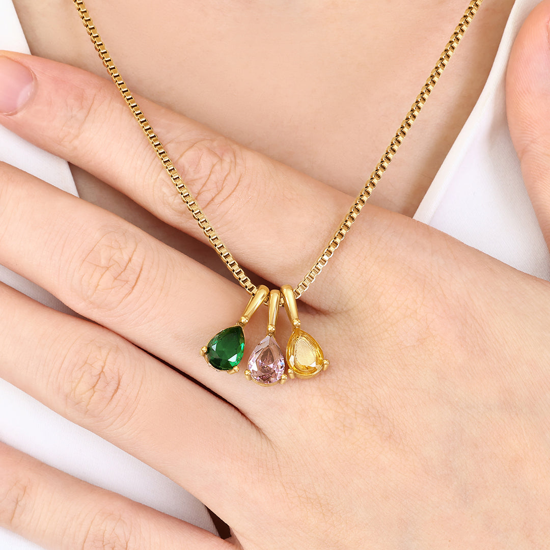 Personalized Multi-Birthstone Necklace