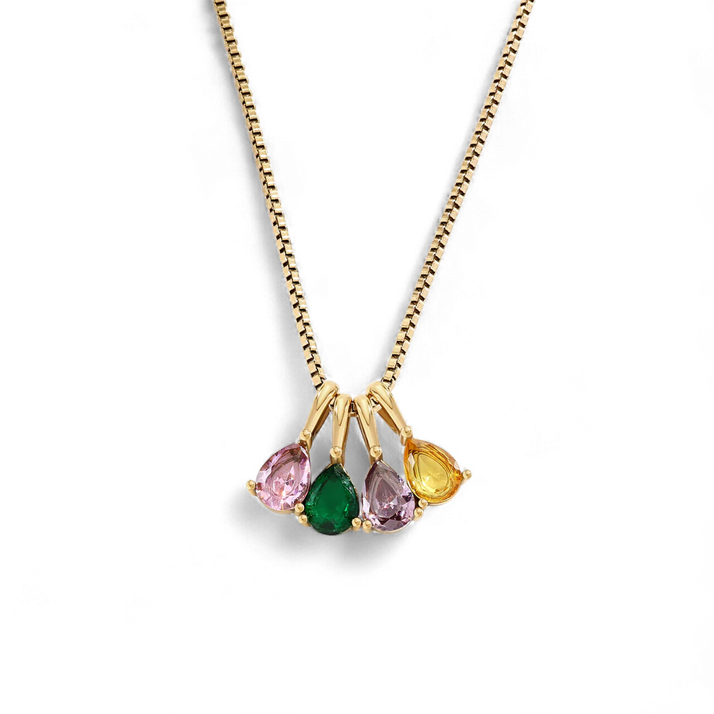 Personalized Multi-Birthstone Necklace