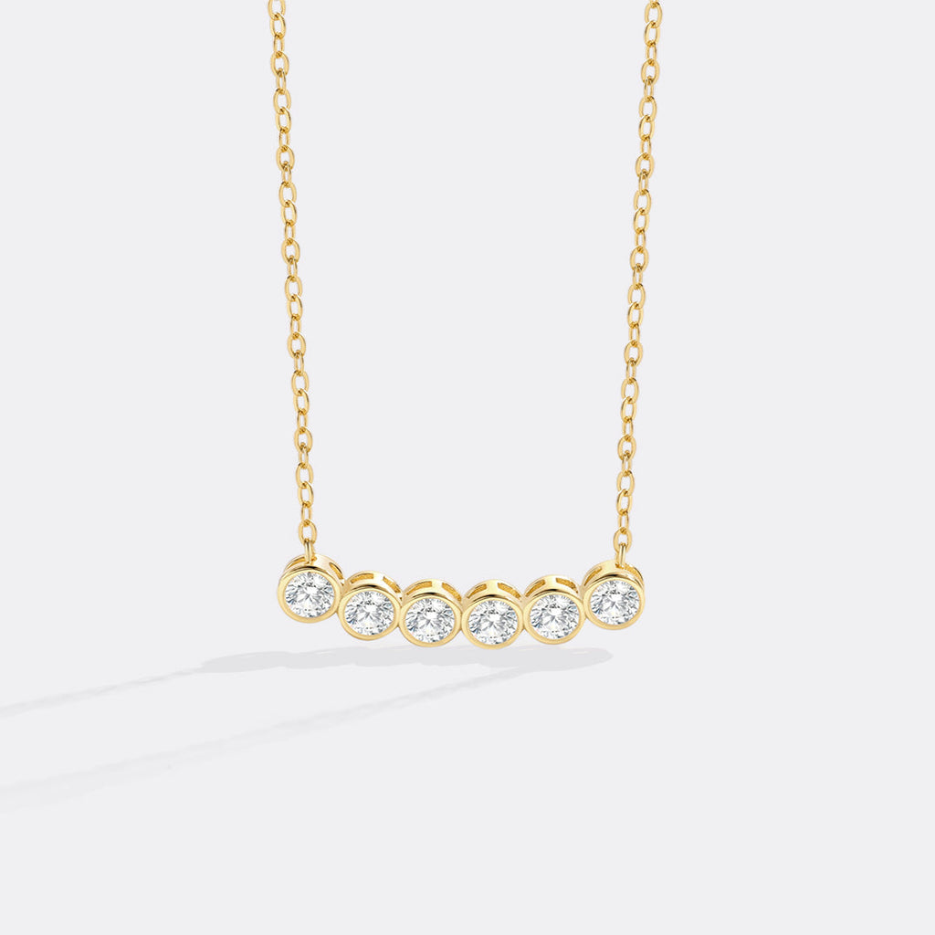 Classic Bezel-Set Diamond Necklace