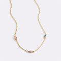 Dainty Birthstone Station Necklace