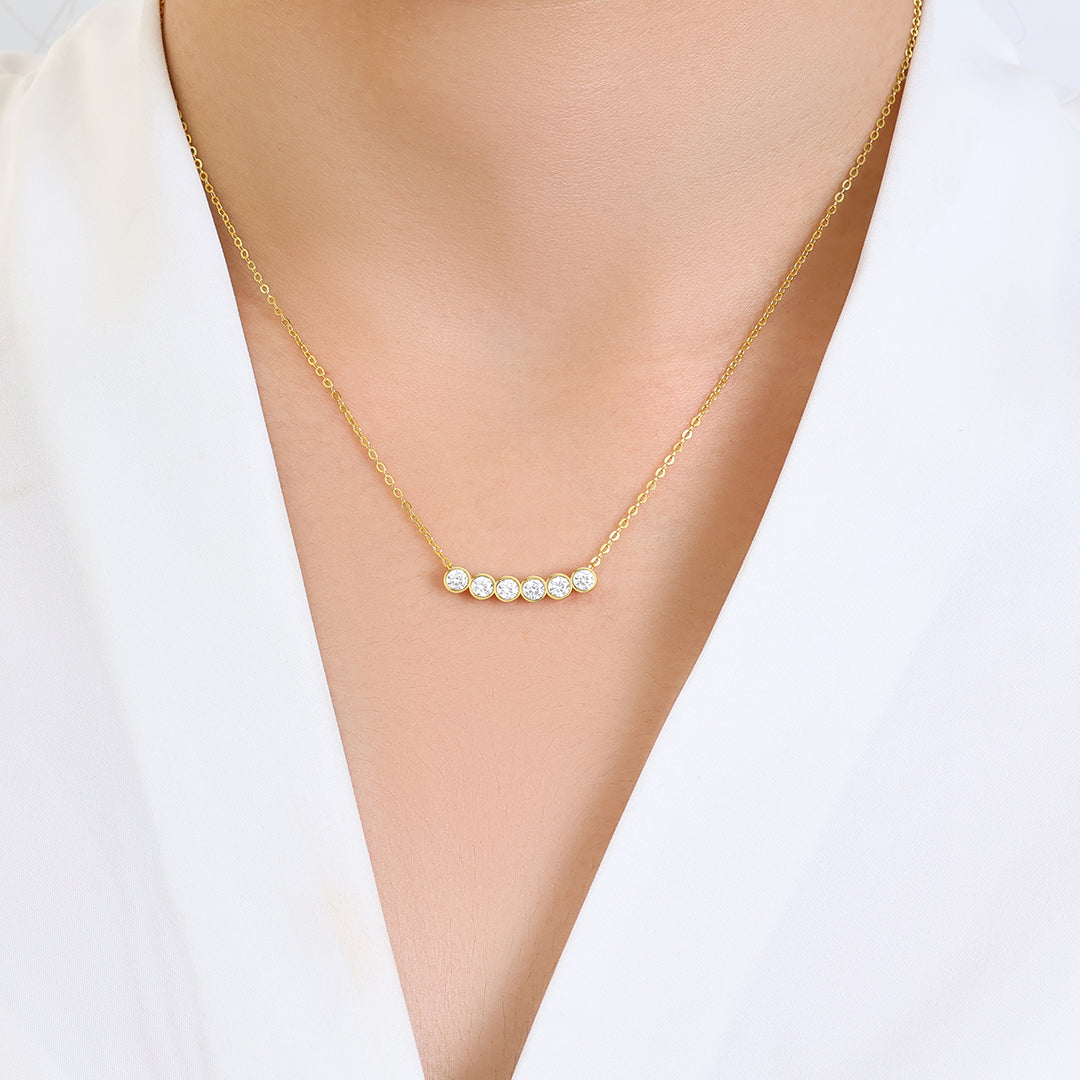 Classic Bezel-Set Diamond Necklace