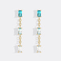 Ombre Baguette Dangle Earrings