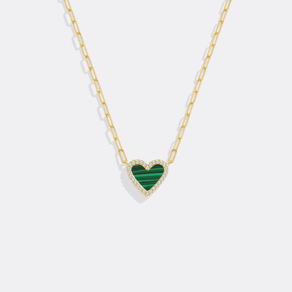 Dainty Heart Paperclip Necklace