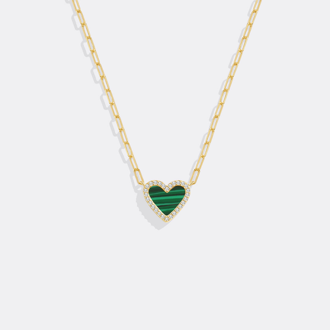Dainty Heart Paperclip Necklace