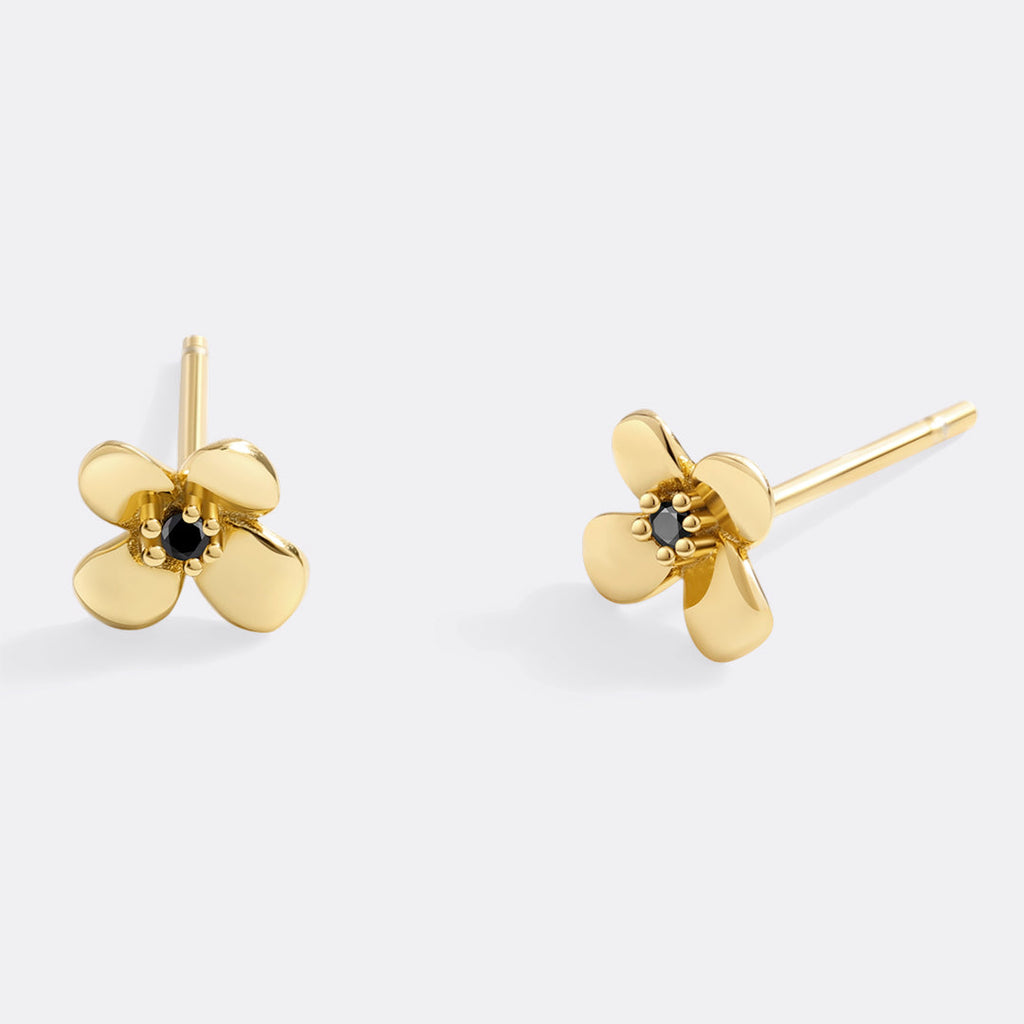 Dainty Floral Statement Stud Earrings