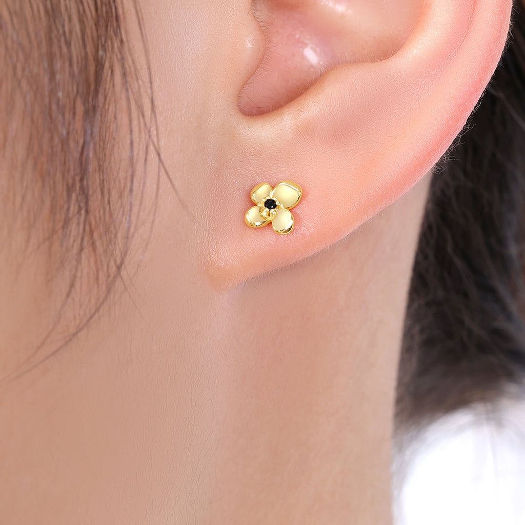 Dainty Floral Statement Stud Earrings
