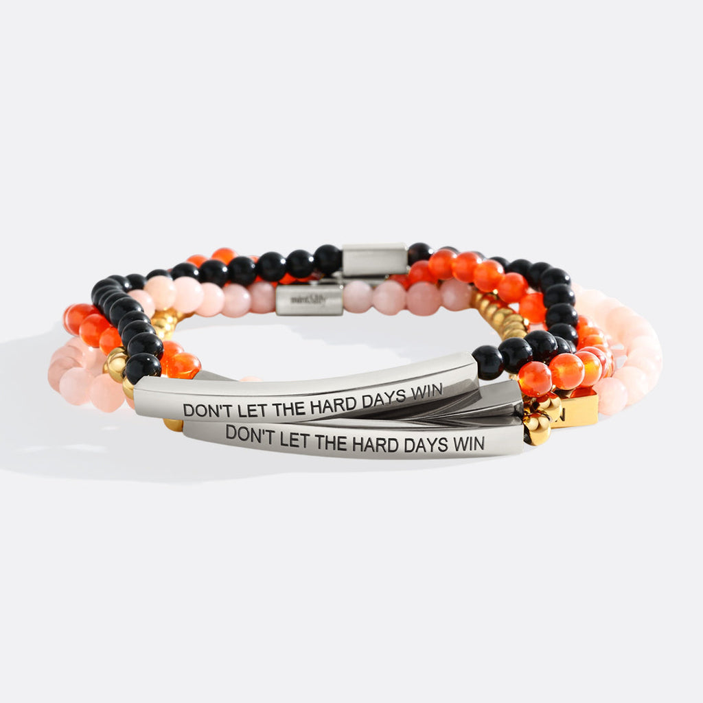 Don't Let The Hard Days Win Beaded Inspire Bracelet
