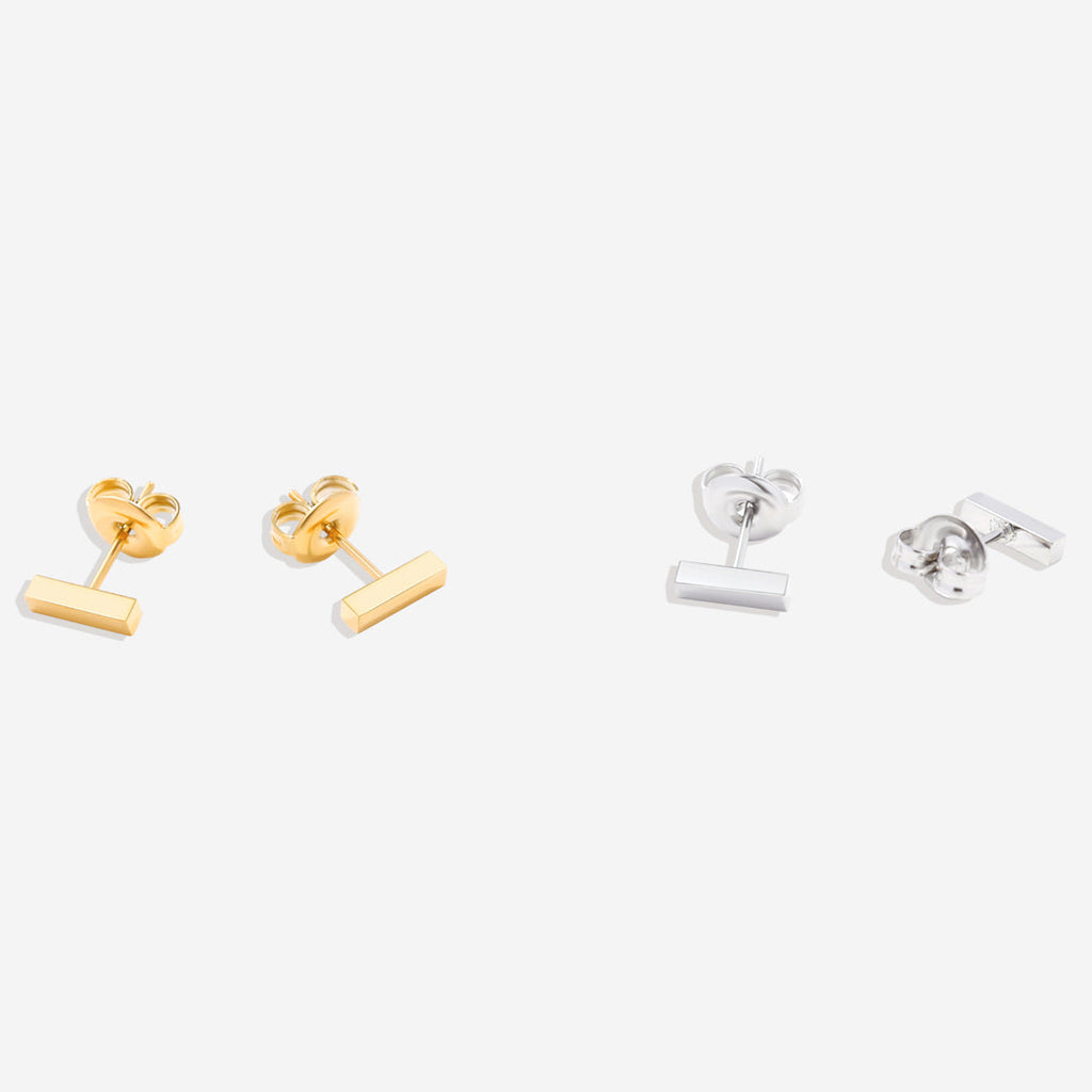 Dainty Bar Stud Earrings