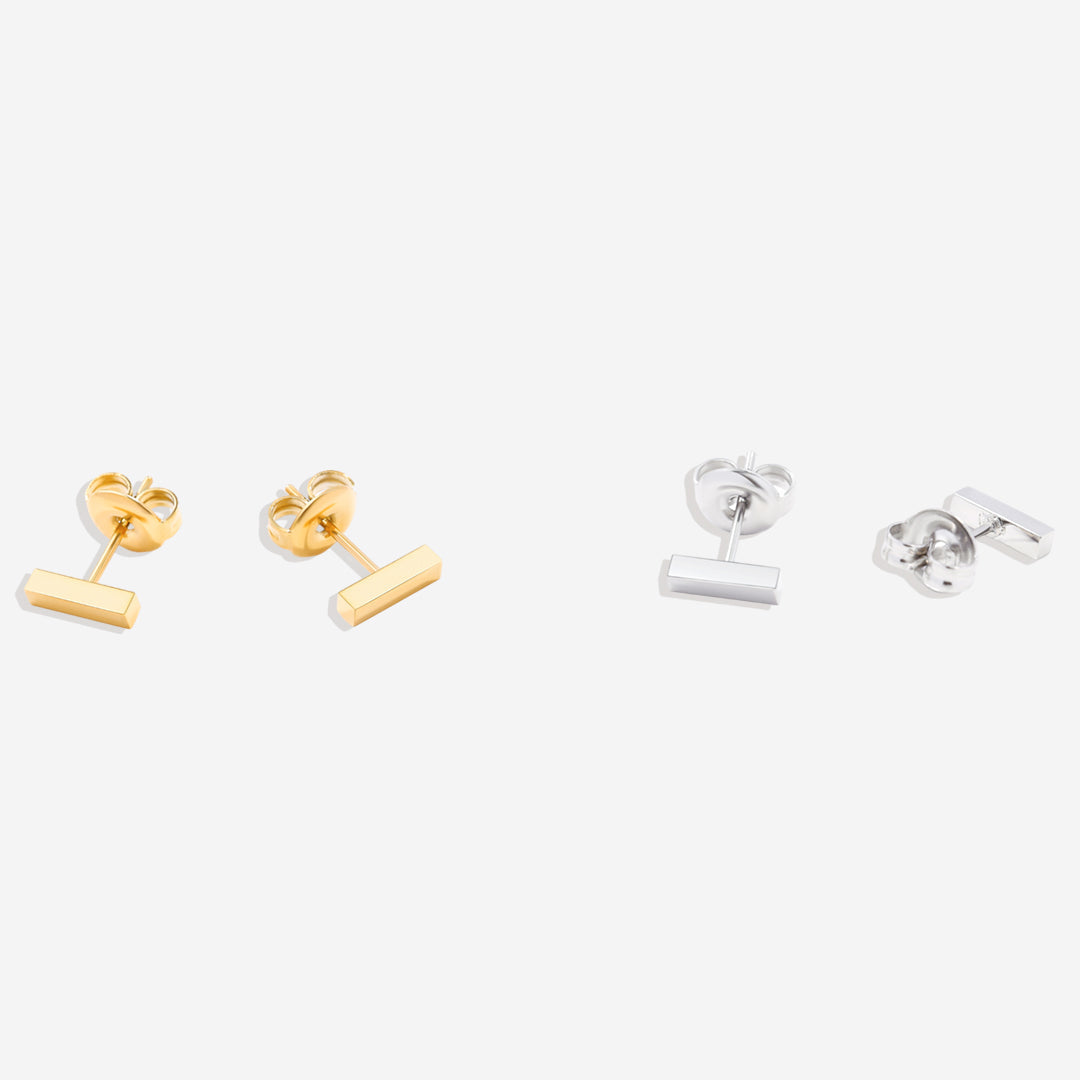 Dainty Bar Stud Earrings
