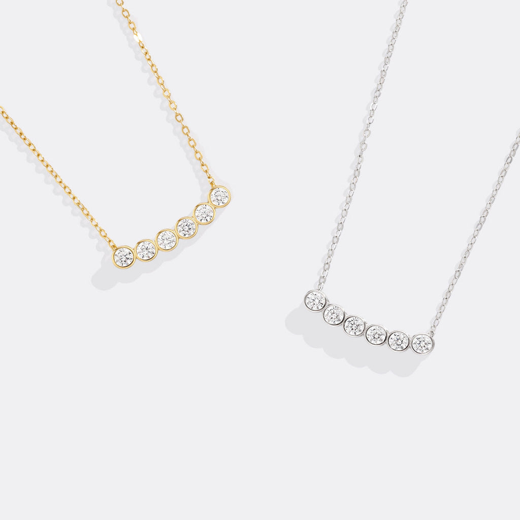 Classic Bezel-Set Diamond Necklace